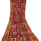 Handmade red Moroccan Berber rug