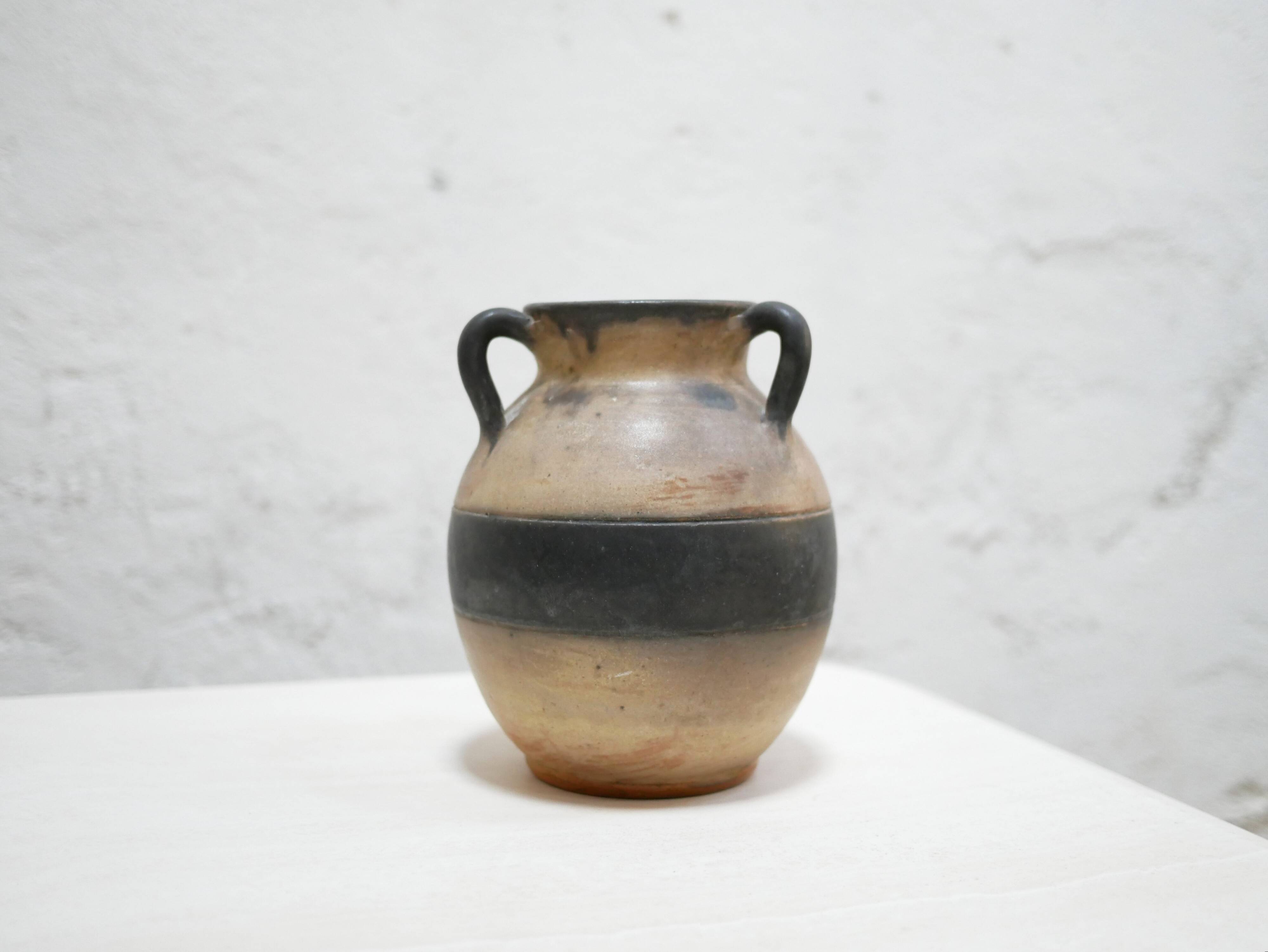 Vase vintage en grès par W. Biron, Belgique