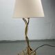 Lampe vintage ondulée de forme libre, abat-jour bouclé