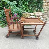 Antique high chair for baby and child