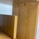 Dutch architectural blonde oak side table, 1980s