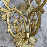 Pair of gilt bronze wall candlesticks