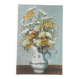 The bouquet in the jug original hand-signed lithograph Eugène Baboulène