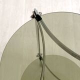 Chrome and glass side table vintage 1970s