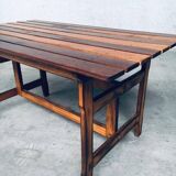 Patinated Wood Garden Table, 1970s