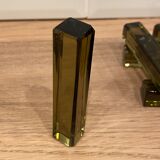 5 knife holders in smoked glass
