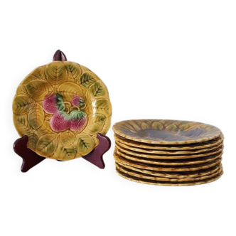 Set of Sarreguemines dessert plates