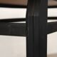Vintage Italian table from the 1960s in stained ebony wood, with a teak veneer top.