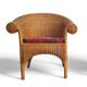 2 x rattan  arm chairs 1980s with original upholstery
