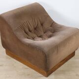 Vintage velvet armchair, 1970
