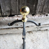 Former cast iron and brass chimney servant