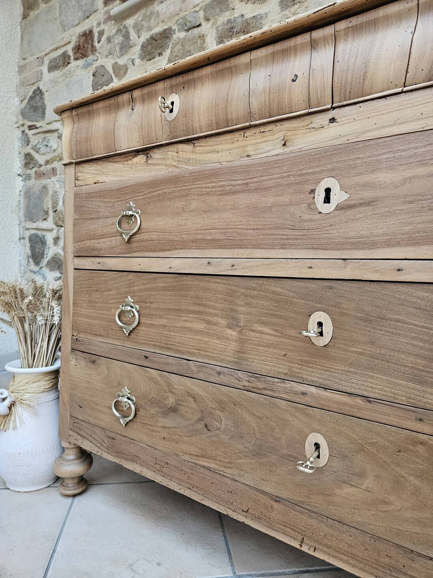 Antique walnut chest of drawers