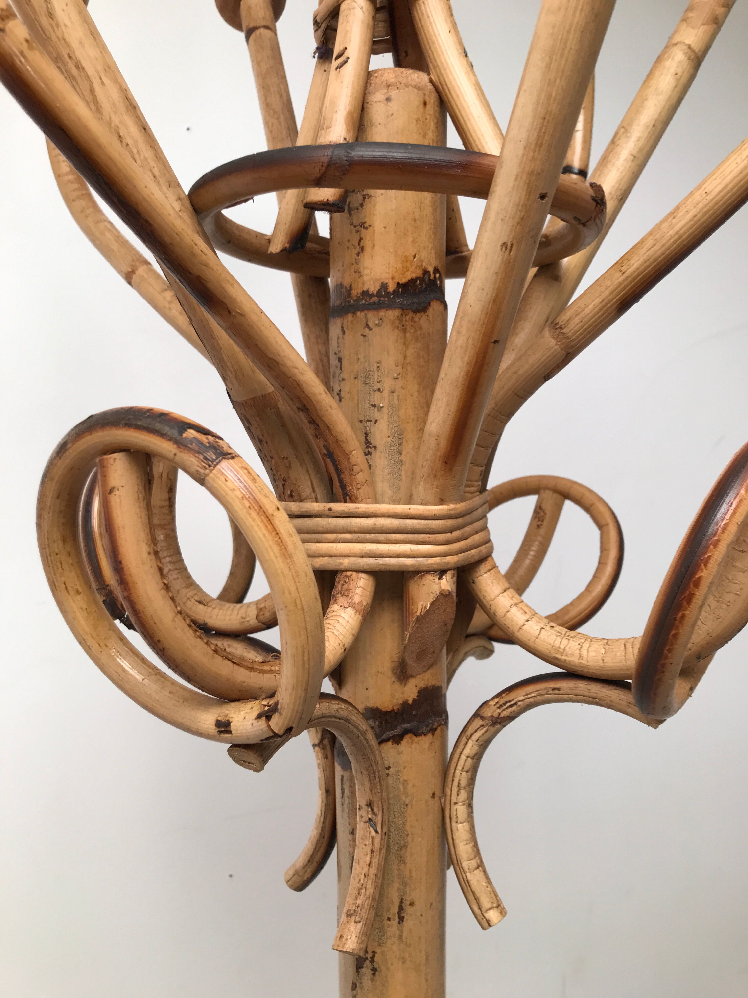 Bamboo parrot coat rack 50s-60s