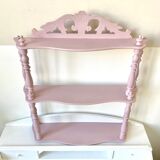 Carved wooden wall shelf