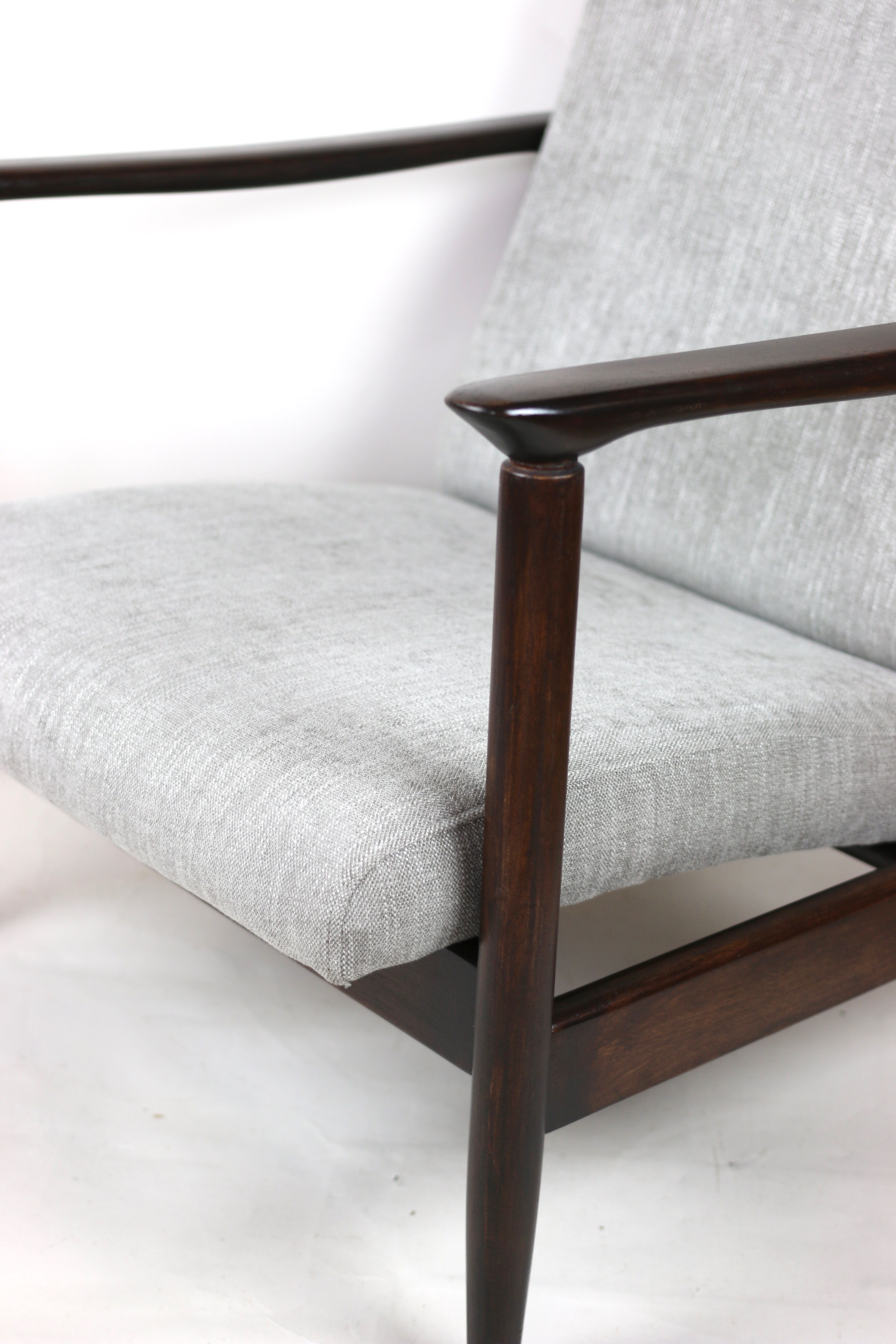 Light Grey Silver Armchair by Edmund Homa GFM-142, 1970s