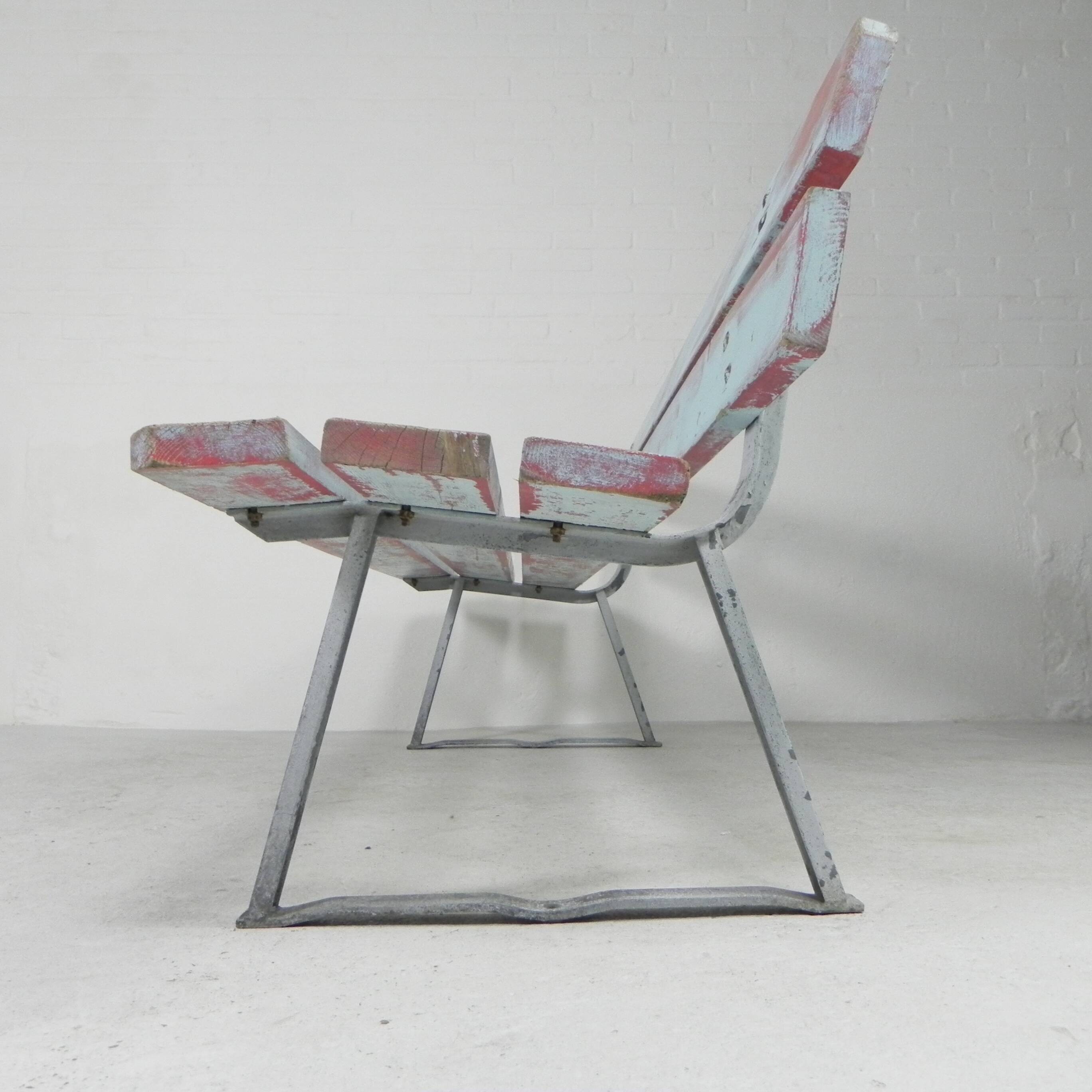 Tough, industrial sofa, 2 meters long, 1960s