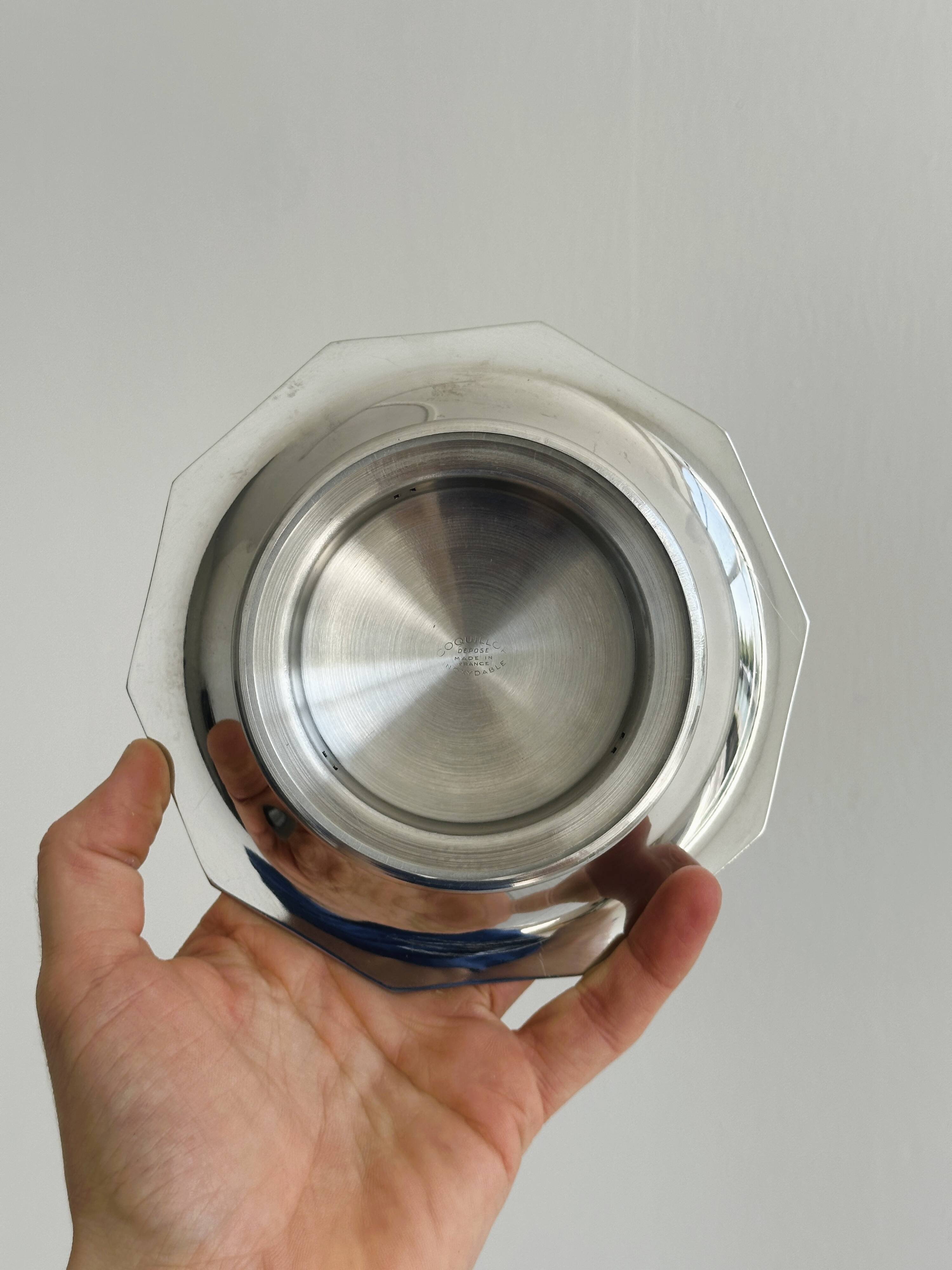 Antique metal butter dish