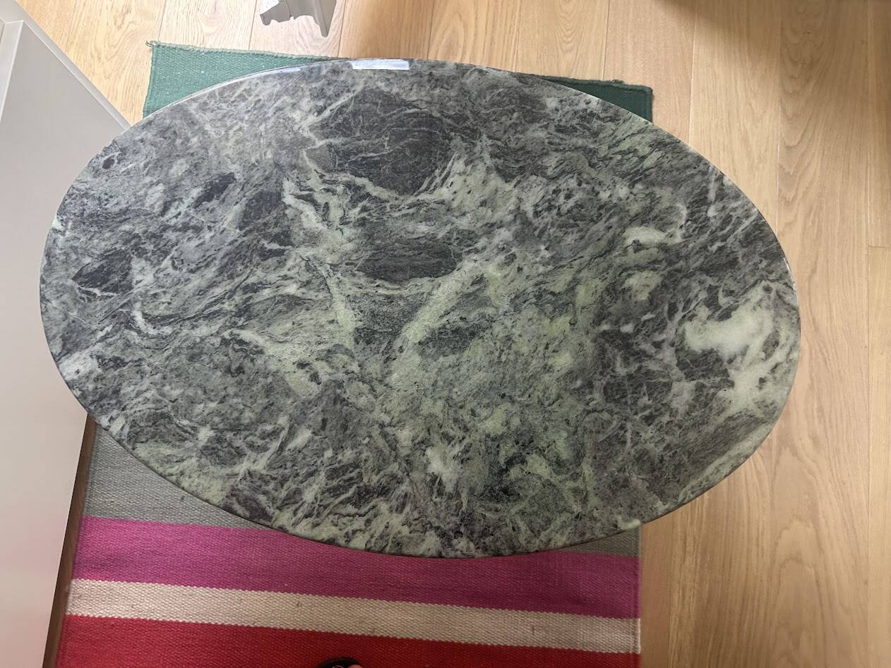 Pseudo Knoll gueridon green marble