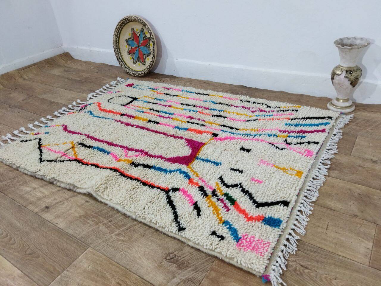 Handcrafted Moroccan Berber Rug 138 X 100 CM