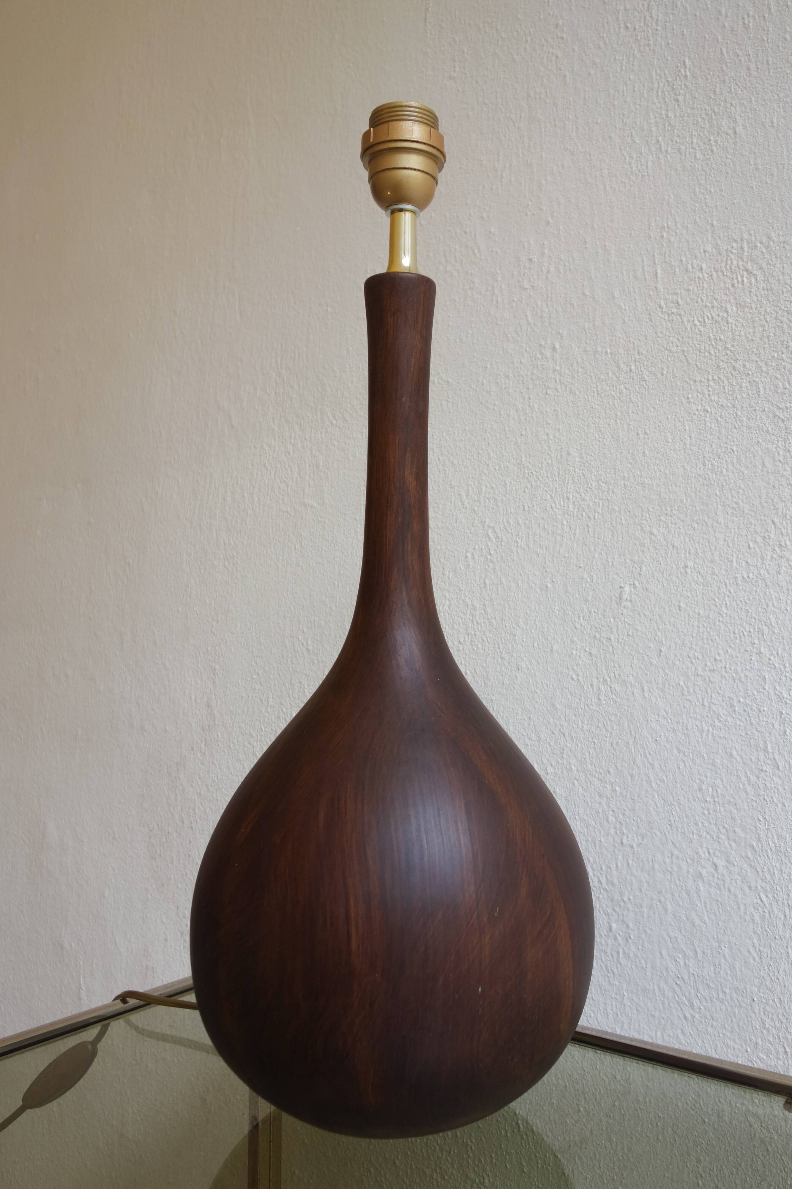 Wooden ceramic lamp stand, made in Italy, 1960