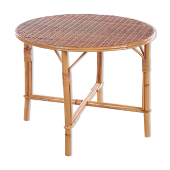 Vintage round coffee table Bohemian style