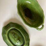 Soupière à godrons Aegitna Vallauris terre vernissée 1950