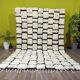 Moroccan Berber rug white-black 200cmx300cm