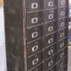 Furniture old metal riveted 30 drawers valve strafor