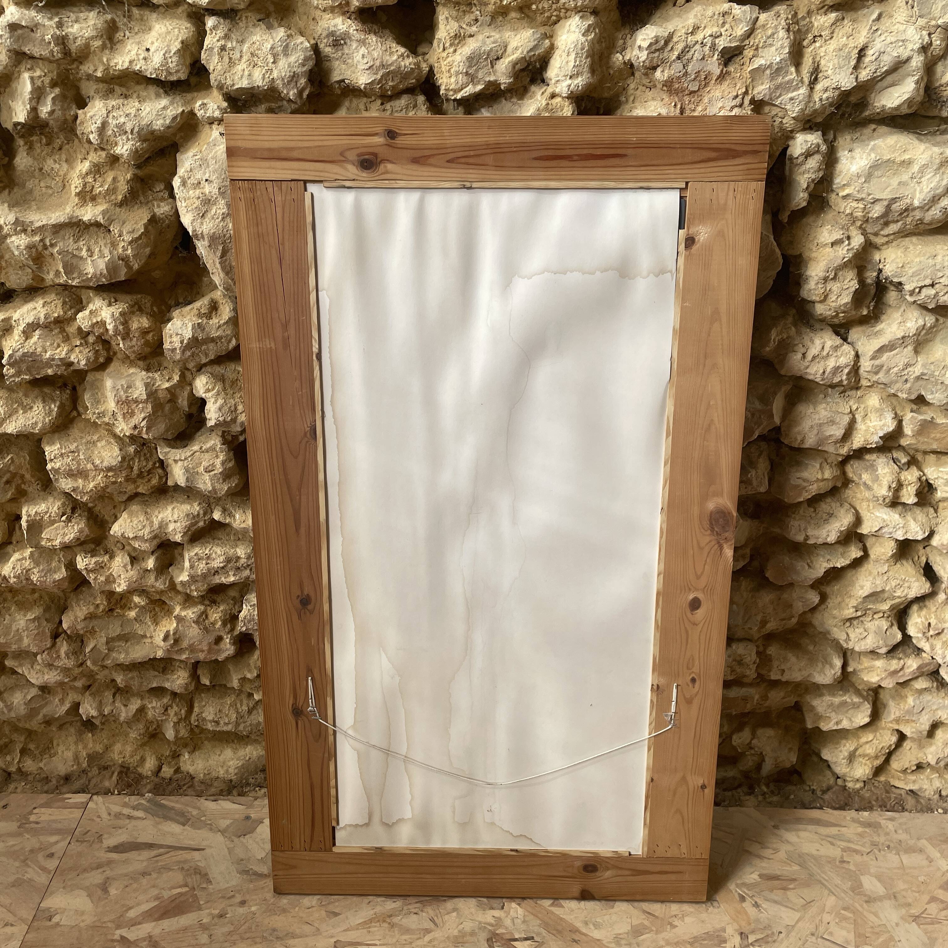 Large pine mirror - 1990s