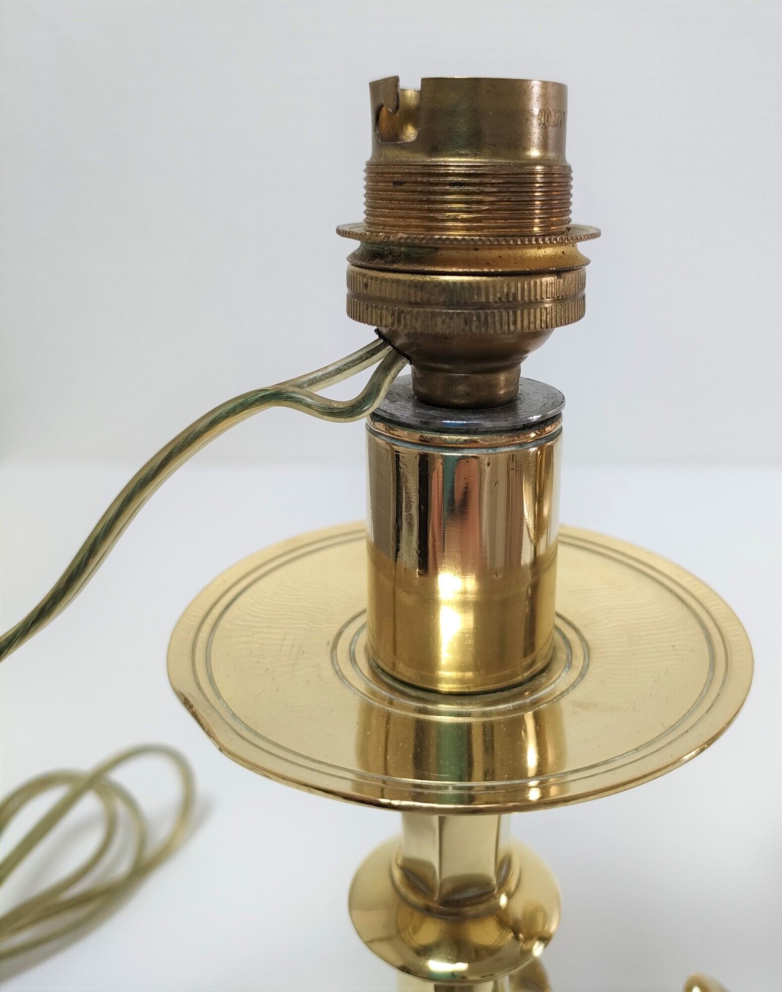Pair of tripod lamps gilded bronze fondeur Poussielgue-Rusand