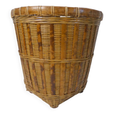 cache pot en rotin et bambou