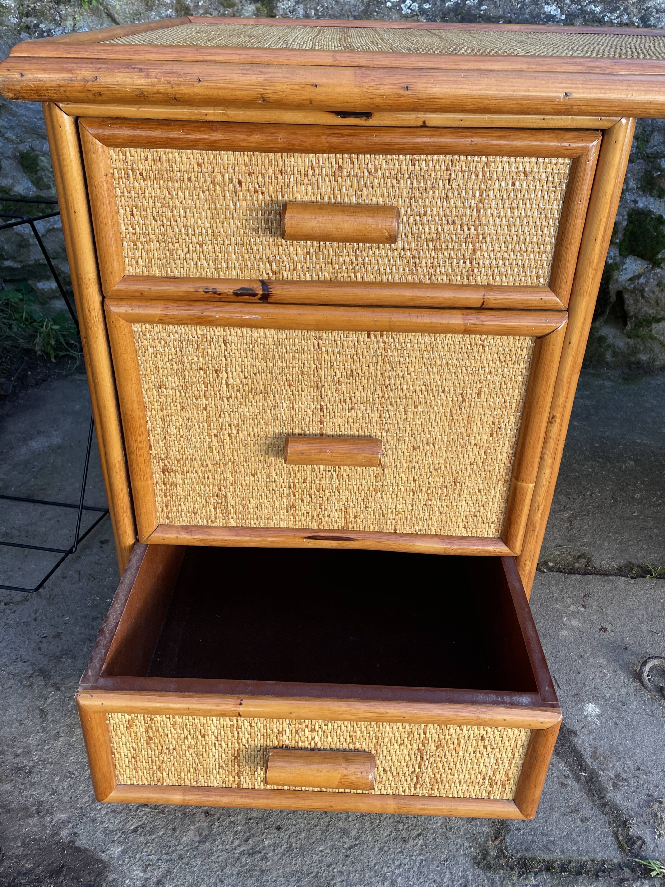 Large rattan desk