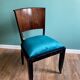 Suite of 6 Art Deco 1935 Macassar ebony chairs restored seats
