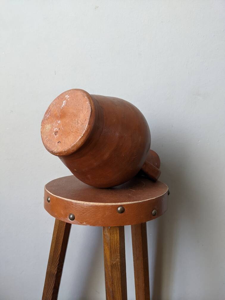 Terracotta jar vase ears decoration countryside handmade pottery