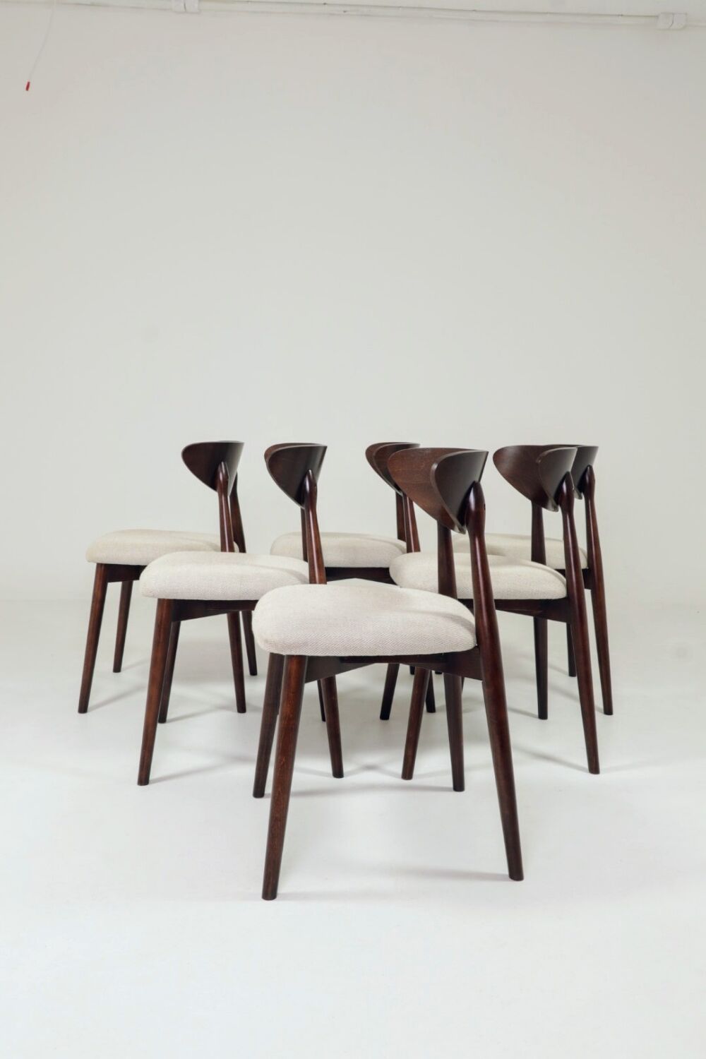Ensemble de 8 chaises de salle à manger motif chevron héritage