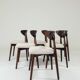 Ensemble de 8 chaises de salle à manger motif chevron héritage