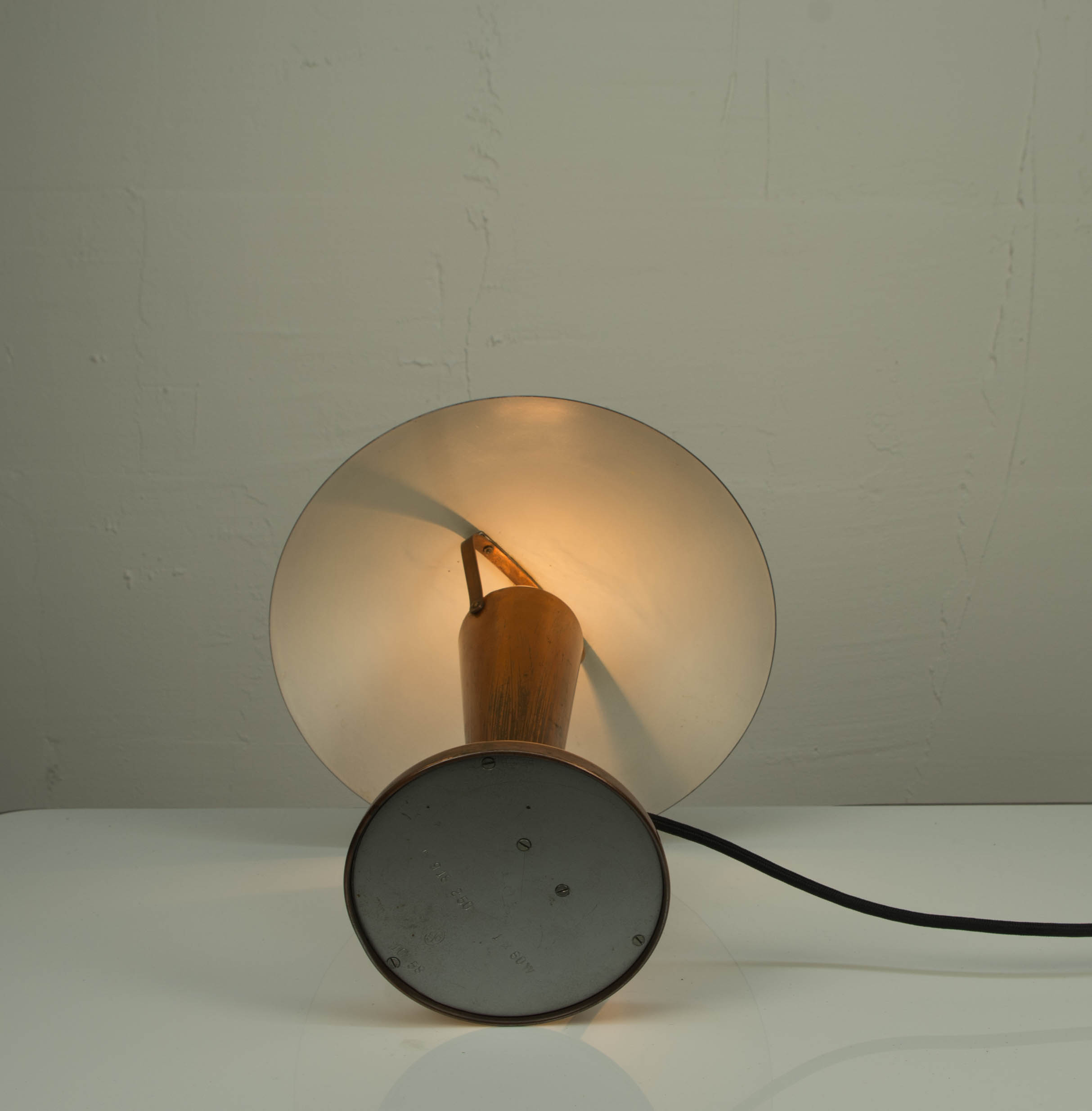 Bauhaus brass table lamp, 1930