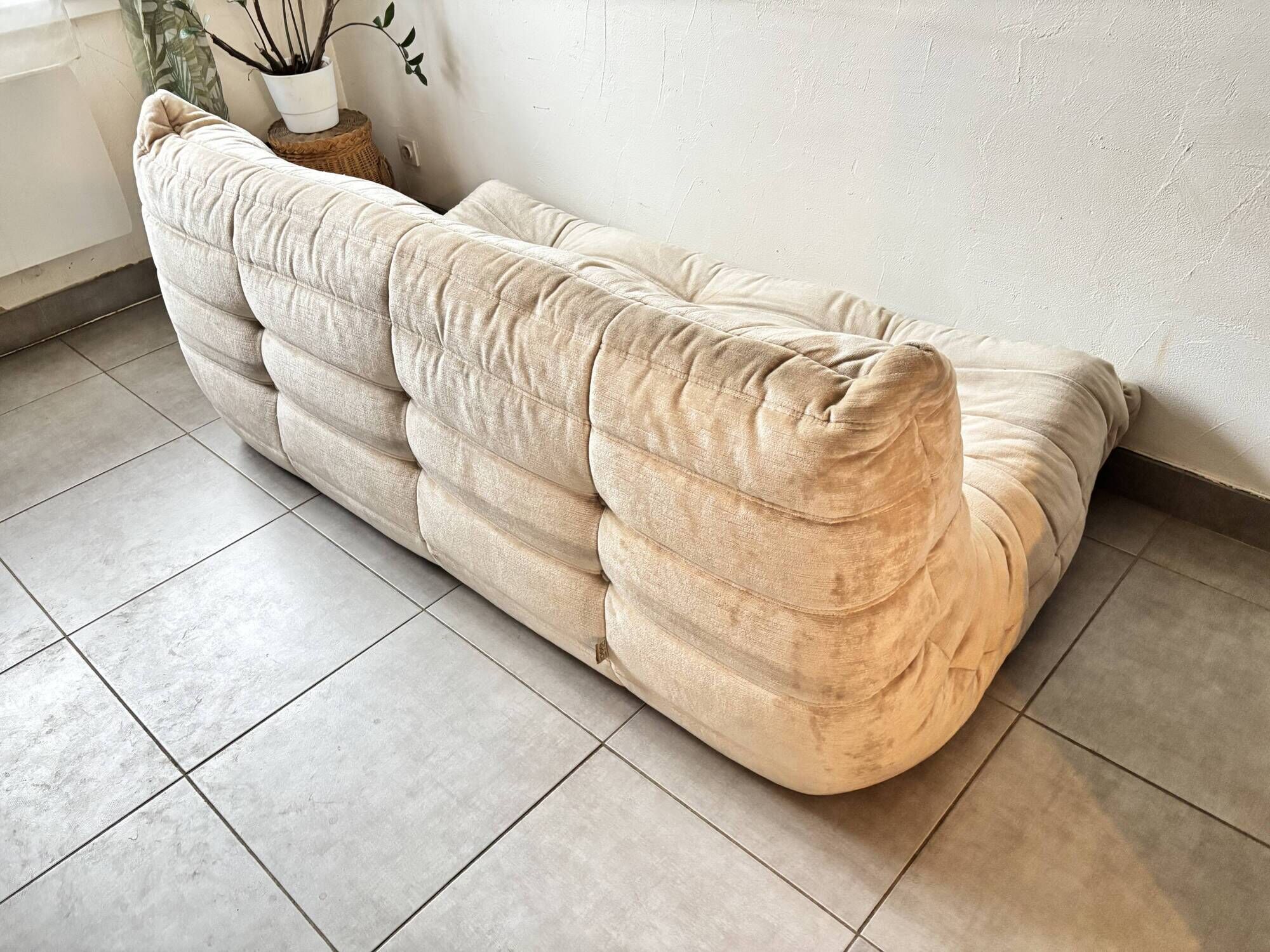 Togo Ensemble Ligne Roset vintage – 3-seater sofa and armchair