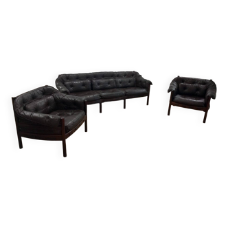 Sofa and 2 armchairs set by Arne Norell Sweden 1960s
