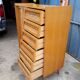 Armoire penderie commode en rotin vintage