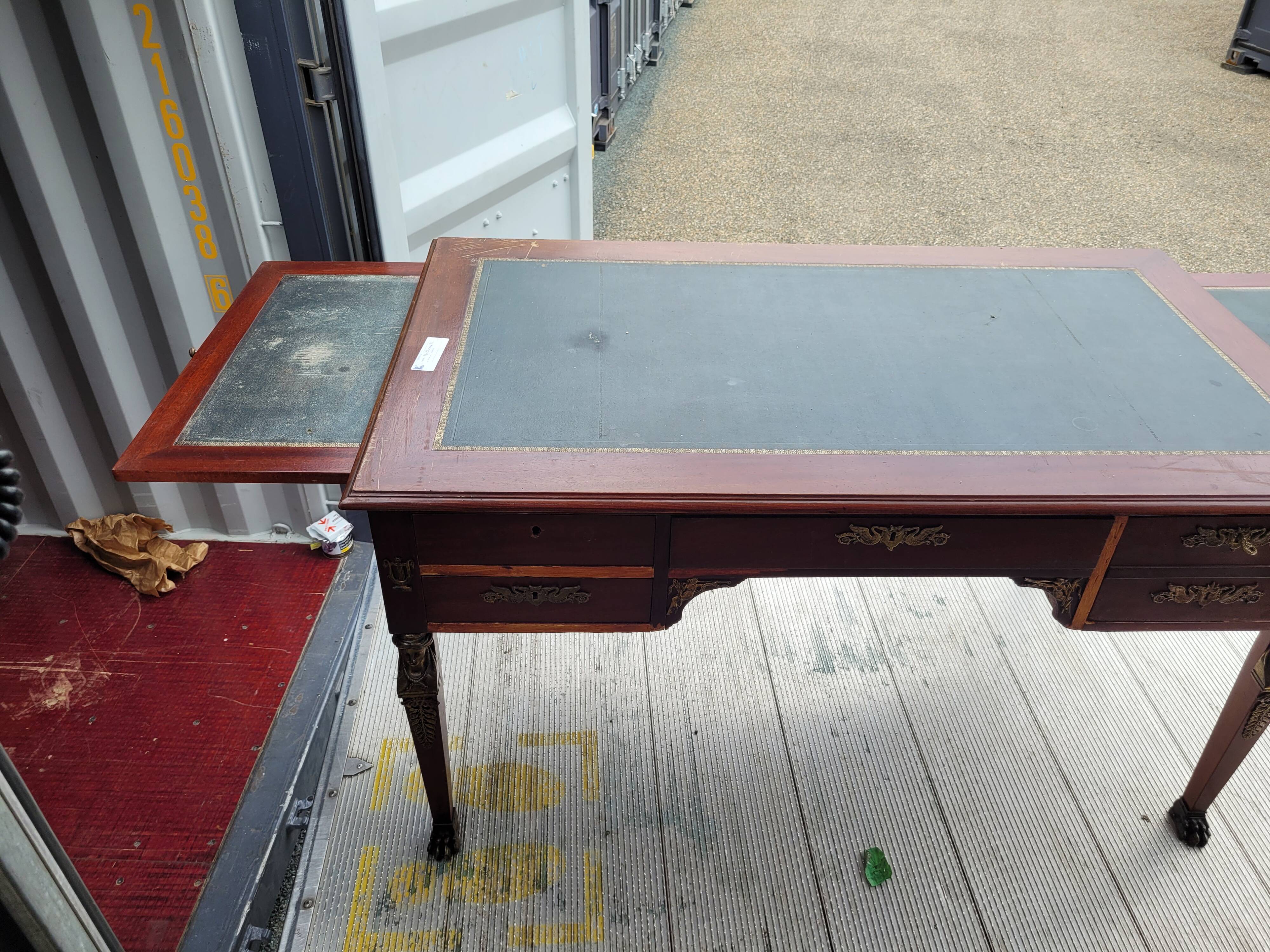 Henry II style two-body desk