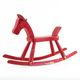 Kay Bojesen wooden rocking horse, red finish, Danish design, 1970s