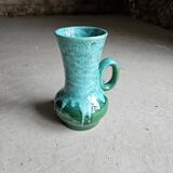Green and blue lava ceramic pot pitcher