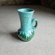 Green and blue lava ceramic pot pitcher