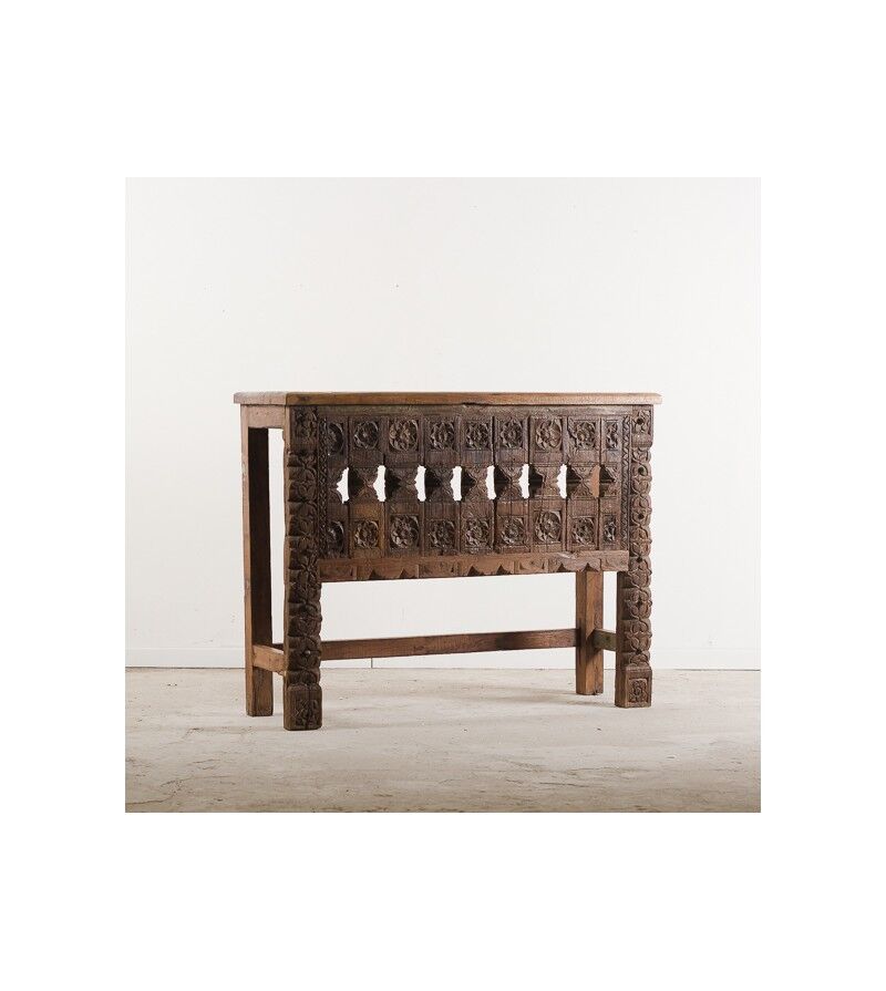 Console en bois massif sculptée