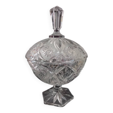 Bonbonnière en cristal ciselé