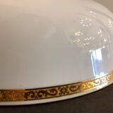 Limoges porcelain salad bowl Bernardaud, gilded Greek decoration, twentieth century