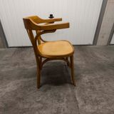 Signed Baumann desk armchair light wood