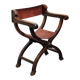 Chaise trône Savonarole française antique