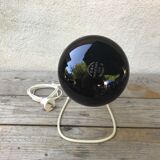 Lampe ancienne osram noir + support fil blanc + ampoule rouge années 70 vintage